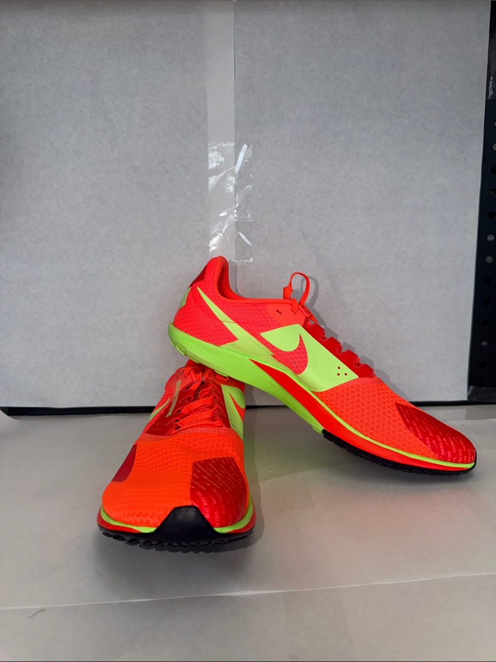 Nike Men’s Athletic Shoes — Bright Red with Neon Green Accents